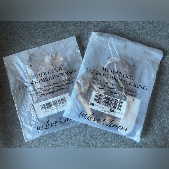 FOR LOVE & LEMONS - GLITTER BRALETTE & THONG SET - GOLD - Picture 9 of 9